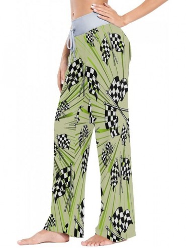 Bottoms Women's Loose Casual Comfy Pajama Pants Drawstring Palazzo Wide Leg Lounge Pants - Color19 - C3197EKU3KD $60.16