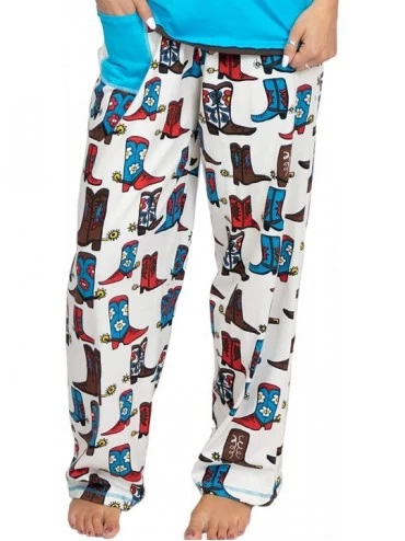 Sets Pajamas for Women- Cute Pajama Pants and Top Set- Separates - If the Boot Fits Pajama Pants - C618HM209D4 $20.72