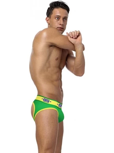 G-Strings & Thongs Men's Thong Underwear Men's Butt-Flaunting Thong Mens Underwear Showing Off Bubble - Green*2 - CE1933GTW6R...