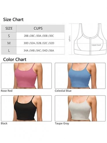 Camisoles & Tanks Camis for Women Padded Sports Bra Camisole Croptops Womans Strappy Yoga Bralette Tank Workout Clothes - Red...