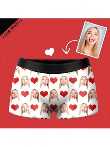 Boxer Briefs Custom Girlfriend Face Colorful Horse Men's Boxer Briefs Valentine's Day Boxers for Men Funny Underwear Shorts -...
