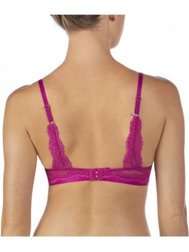 Bras Women's Beautifully Basic Lace Back Plunge Bra - Radiant Orchid - CL180ZMUKK4 $35.52