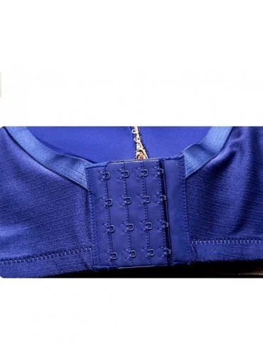 Bras Women's Comfort Push-up Bra and Panty Sets - Blue - CD186LL807D $17.21