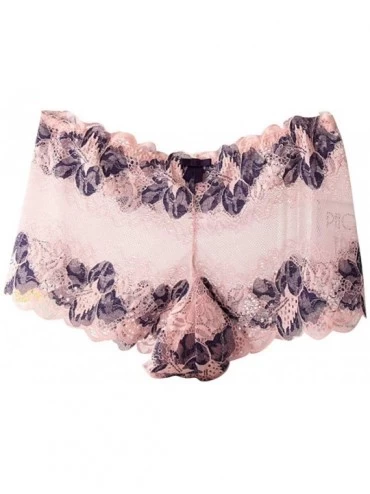 Bustiers & Corsets Sexy Lingerie Lace Brief Underpant Sleepwear Underwear M-4XL - Pink - CA199U0U57Q $25.40