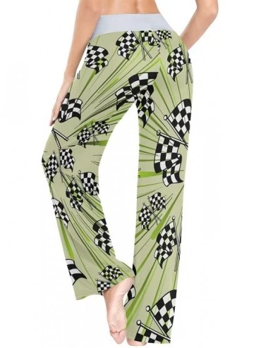 Bottoms Women's Loose Casual Comfy Pajama Pants Drawstring Palazzo Wide Leg Lounge Pants - Color19 - C3197EKU3KD $23.39