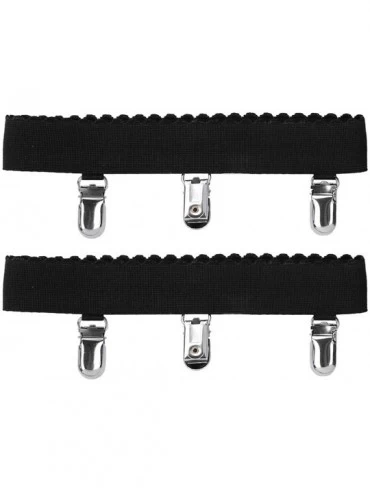 Garters & Garter Belts Womens Non-slip Harness Elastic Thigh Garter Belt Sockings Fastener Suspender with Metal Clips - Black...