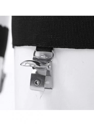 Garters & Garter Belts Womens Non-slip Harness Elastic Thigh Garter Belt Sockings Fastener Suspender with Metal Clips - Black...
