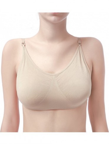 Bras Women and Girls Professional Nude Dance Ballet Bras with Clear Convertible Straps - C518EC98SA8 $33.74