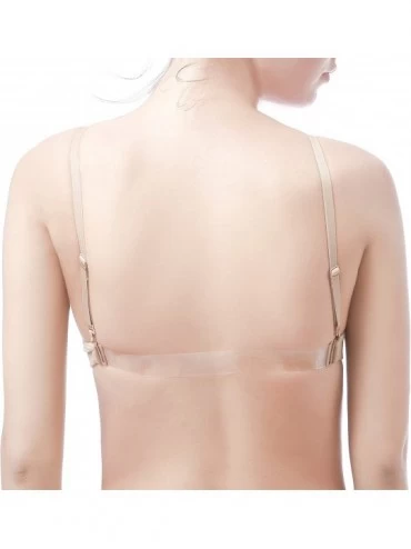 Bras Women and Girls Professional Nude Dance Ballet Bras with Clear Convertible Straps - C518EC98SA8 $16.12