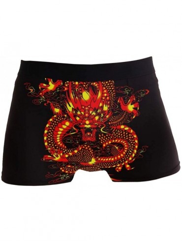 Boxer Briefs Mens Boxer Briefs Underwear Breathable Pouch Soft Underwear - Ancient Dragon Pattern - CR18ARKRH7L $34.33