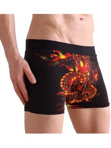 Boxer Briefs Mens Boxer Briefs Underwear Breathable Pouch Soft Underwear - Ancient Dragon Pattern - CR18ARKRH7L $34.33