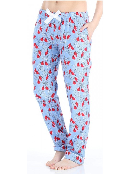 Women's Cotton Flannel Pajama PJ Pants with Pockets - Cardinals ...