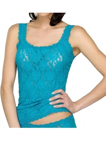 Camisoles & Tanks Womens Lace Sleeves Tank Top Green XS - CB115QGT3ZN $26.69