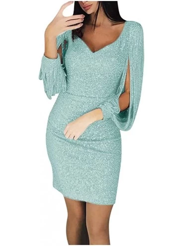 Slips Dress 2018 Dress For Women For Party-Sexy Off Maxi Tunic Dress - 0a Light Green - CG194RMRR6H $33.54
