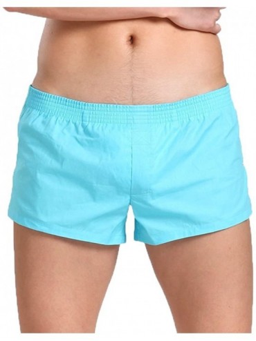 Boxers Men's Sexy Underwear Cotton Boxer Shorts Undergarments - Sky Blue - CM182T6TOL5 $35.61