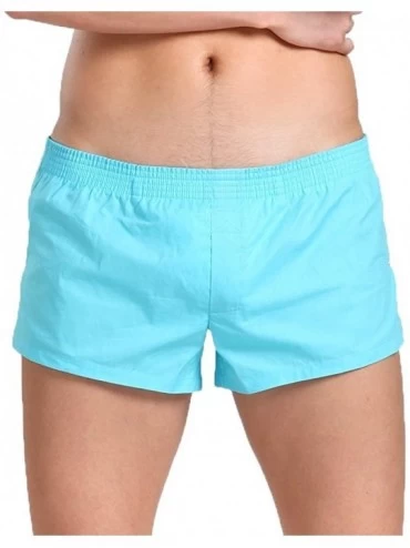 Boxers Men's Sexy Underwear Cotton Boxer Shorts Undergarments - Sky Blue - CM182T6TOL5 $14.64