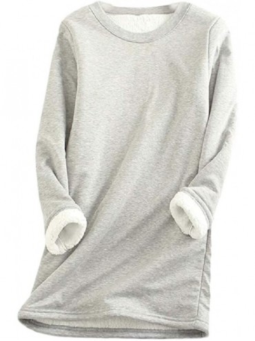 Thermal Underwear Women's Thermal Underwear Top Fleece Lined Long Sleeve Shirt Blouse - 2 - CD1928DNR5I $65.30