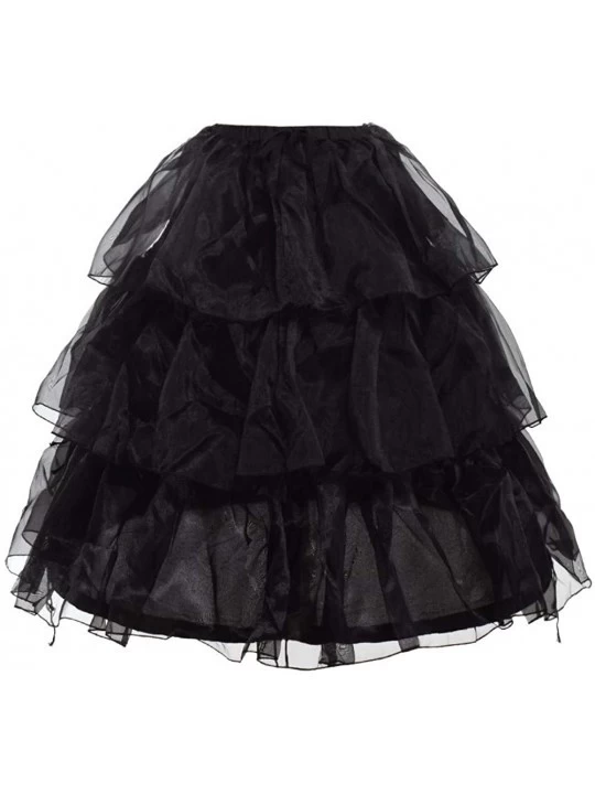 Slips Women Victorian Petticoat Wedding Bridal Underskirt Slip - Black 19 - CR18IEOD3SK $48.17