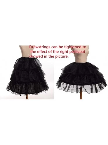 Slips Women Victorian Petticoat Wedding Bridal Underskirt Slip - Black 19 - CR18IEOD3SK $48.17