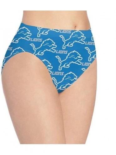 Panties Detroit Lions Women's Underwear Sexy Polyester Underwear Panties Soft Triangle - CB199XHG0CH $43.58