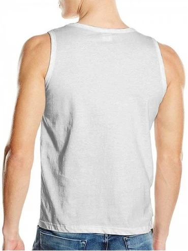 Undershirts Sakura Wars Mens Tank Top Cotton Sleeveless T-Shirts Casual Workout Muscle Athletic Vest Undershirts Black - Whit...