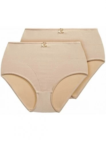 Panties Basic Shaper Brief Panty - 2 Pack (070402A) - Nude - C018DL7S6G6 $33.43