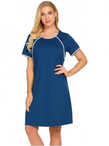 Nightgowns & Sleepshirts Nursing Nightgown Nightdress Hospital Gown Delivery/Labor/Maternity/Pregnancy Soft Breastfeeding Dre...