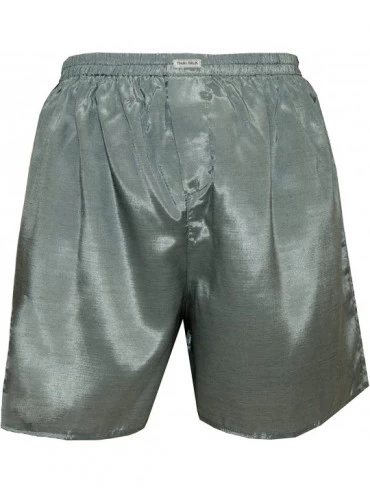 Boxers Men's Comfort Sleep Underwear Boxer Shorts - Light Gray - C6186TZ47KM $10.82