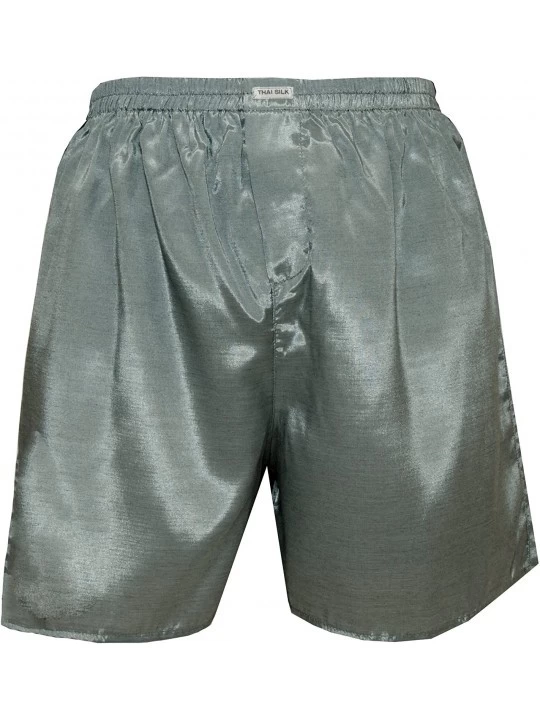 Boxers Men's Comfort Sleep Underwear Boxer Shorts - Light Gray - C6186TZ47KM $10.82