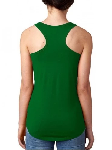 Camisoles & Tanks First I Drink The Coffee Womens Racerback Tank Top - Kelly Green - CX1885W9L2R $15.82
