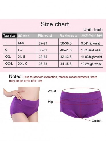 Panties Women's Panties Bamboo Fiber Underwear Soft Breathable Underpants Pack 4 - Black- Skin - CE18Q40M0WN $25.78