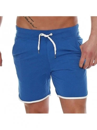 Boxer Briefs Men's Shorts Bermuda Pants-Sportswear Summer Pant - Blue - CD18QX9YEST $31.39