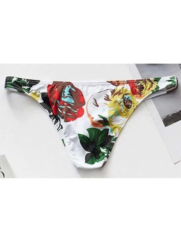 Bikinis Mens Bikini Underwear Ice Silk Briefs - Lightcowboy+leopard+darkcowboy - CP199XMZA84 $17.43