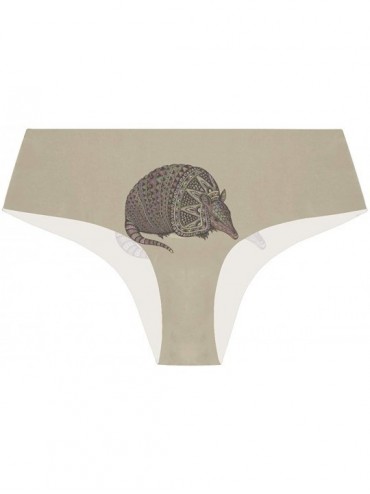 Panties Women Funny Briefs Afro-American Girl? Soft Invisible Seamless Underwear Panties - Armadillo - CW18ZW0HD3T $29.16