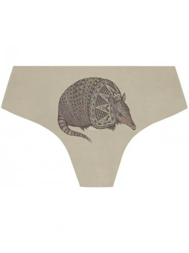 Panties Women Funny Briefs Afro-American Girl? Soft Invisible Seamless Underwear Panties - Armadillo - CW18ZW0HD3T $14.09