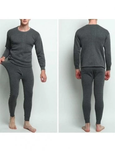Thermal Underwear Thermal Underwear Men's Thermal Underwear Mens Long Johns Men Autumn Winter Shirt+Pants 2 Piece/Set Size M-...