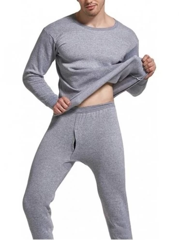 Thermal Underwear Men's Thermal Underwear Sets Winter Warm Long Johns Underwear Male Tops+Pants Set Undershirts Men Clothing ...