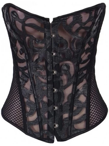 Bustiers & Corsets Women's Underbust Corset Lace up Busiter Shaper for Weight Loss - Black - CF12K4S931V $18.16