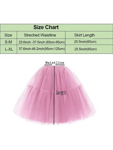 Slips Womens Midi Knee Length Tutu Skirt Princess Petticoat Underskirt for Prom Party - Orange - C5190T334D6 $26.36