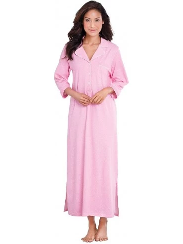 Nightgowns & Sleepshirts Womens Nightgown So Soft - Long Nightgowns for Women - Pink - CC12O09AUWN $75.36