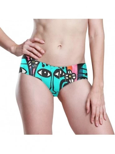 Panties Graffiti Art Pattern Women Panties Soft Low Waist Briefs for Women - CJ196DL9M85 $13.56