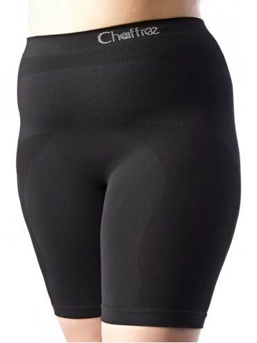 Panties Womens Plus Size Anti Chafe Long Leg Briefs 2XL High Waist Black - CS11OJJ29GD $62.32