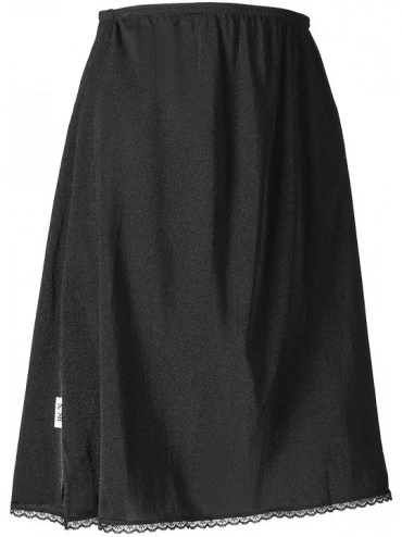 Slips Women's Classic Half Slip Skirt Dress For Ladies and Girls - Slight Flare - Anti Static. - Black - C4189Z0UG7E $28.37