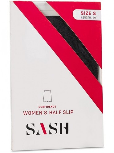Slips Women's Classic Half Slip Skirt Dress For Ladies and Girls - Slight Flare - Anti Static. - Black - C4189Z0UG7E $33.66