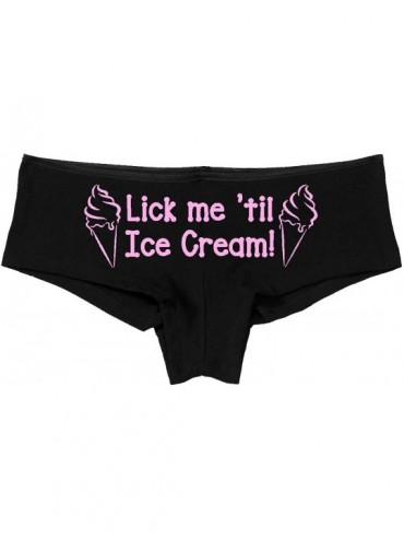 Panties Lick Me 'Til Ice Cream Boy Short Panties - Lick Me Until I Scream Boyshort Underwear - Bubble Gum Pink - CE187DL2HOI ...