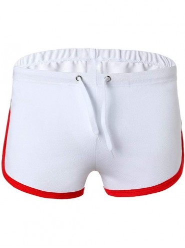 Thermal Underwear Sexy Mens Flat-Corner Trendy Underwear - White - CR18RY8AOXK $31.26