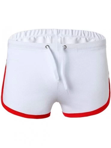 Thermal Underwear Sexy Mens Flat-Corner Trendy Underwear - White - CR18RY8AOXK $26.74