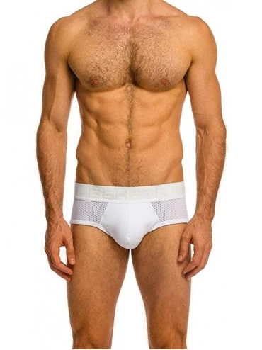Briefs Men's Briefs Underwear 3-Pack Mesh Breathable Low Rise Soft Summer Brief - White - CN18Y62RSSX $11.10