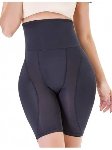 Shapewear Women's High Waist Tummy Control Panties Padded Hip Enhancer Thigh Slimmer Underwear - Black - CC196AEGK5Q $62.81