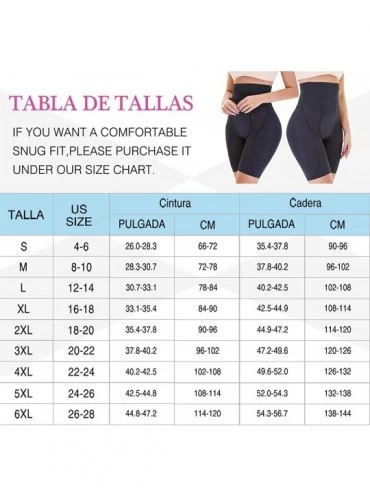 Shapewear Women's High Waist Tummy Control Panties Padded Hip Enhancer Thigh Slimmer Underwear - Black - CC196AEGK5Q $25.62